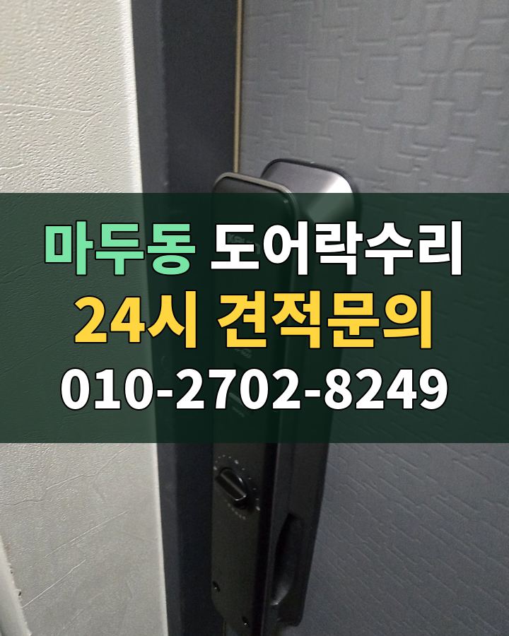 마두동 도어락수리 24시 견적문의 010-2702-8249 현장 확인