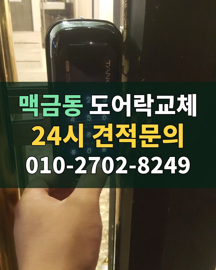 맥금동 도어락교체 24시 견적문의 010-2702-8249 비용 상담