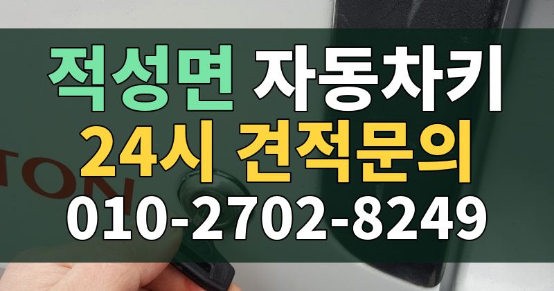 적성면 자동차키 24시 견적문의 010-2702-8249
