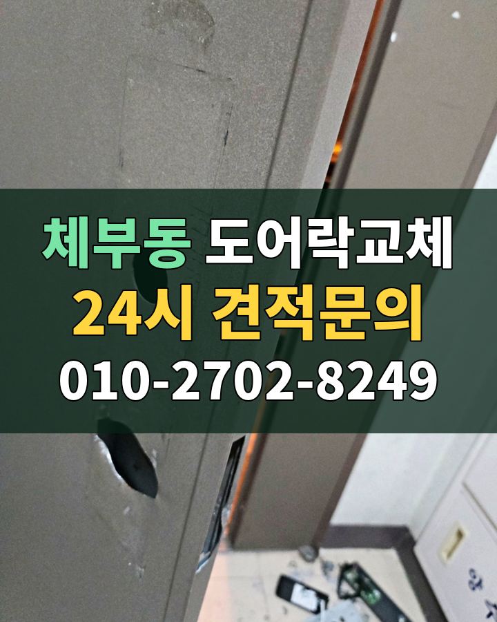체부동 도어락교체 24시 견적문의 010-2702-8249 현장 확인