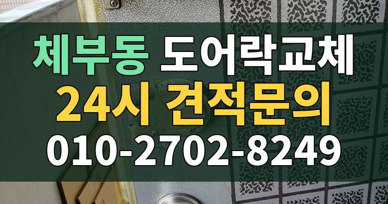체부동 도어락교체 24시 견적문의 010-2702-8249